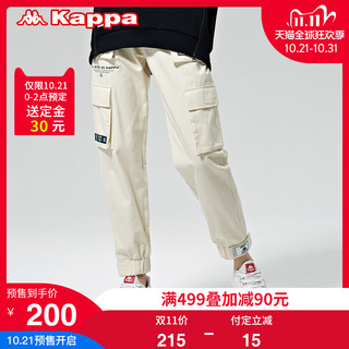 Kappa卡帕休闲裤2020新款女梭织长裤多口袋工装裤小脚卫裤奶奶裤 *7件