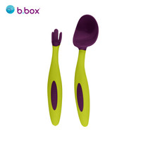 b.box 贝博士 婴儿弯头辅食叉勺 紫黄色套装 *4件