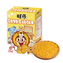 旺旺旺仔动物家族饼干儿童系列休闲饼干糕点牛奶味60g4连包10件