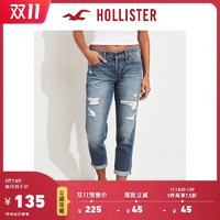 Hollister经典弹力低腰洋气男友风牛仔裤 女 301563-1 *4件