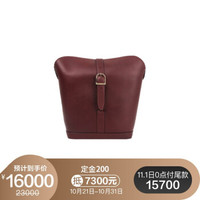 赛琳 CELINE 女士酒红色小牛皮革水桶包肩背包 190263 BQC 28LB