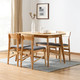 顾家家居KUKa小户型进口实木餐桌椅现代简约原木1.2米1.4米组合PT1571-A