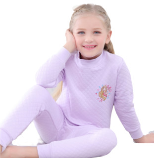 Barbie 芭比 女童三层保暖夹棉居家套装 CB9805ZS 紫色 160cm
