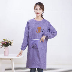 画极(HUAJI)围裙女工作厨房罩衣女棉工作服女反穿衣成人防油