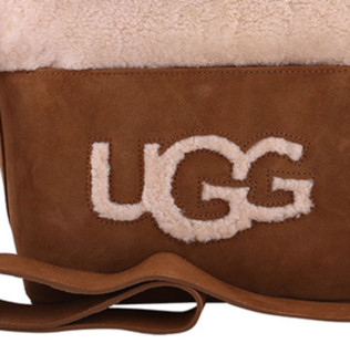 UGG 女士羊皮皮手提单肩包 栗子棕色中号