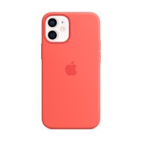 Apple 苹果 iPhone 12/12 Pro 硅胶手机壳 粉橘色