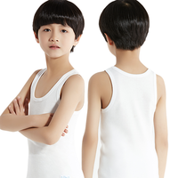 THREEGUN 三枪 男童水柔弹力打底背心2件装 白色 130cm