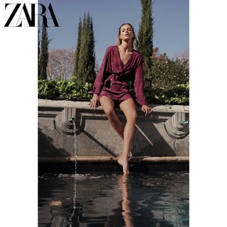 ZARA 新款 女装 配腰带提花连衣裙 04786246611