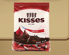 HERSHEY\'S 好时 KISSES 巧克力 黑巧克力口味+牛奶口味 500g*2袋
