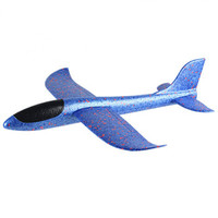 君偕 投掷滑翔机 泡沫飞机 大号48cm蓝色一个装/加灯