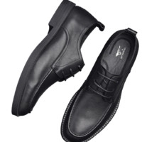 SEPTWOLVES 七匹狼 男士牛皮防滑系带正装皮鞋1D5A90105061 黑色42