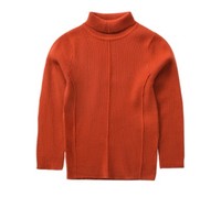 恒源祥 女童高领保暖针织毛衣 橙红色 110cm