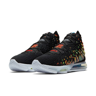 NIKE 耐克 LeBron 17 男士篮球鞋 BQ3178-005 黑彩虹 44