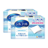 京东PLUS会员：日本进口 舒蔻(silcot) 尤妮佳 化妆棉 卸妆棉 丝滑型 两盒装 82片/盒*2 *4件