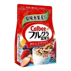 Calbee 卡乐比 水果麦片 700g+ Calbee/卡乐比 减糖麦片600g+ 净安衣物家居消毒液1L*2瓶 +凑单品