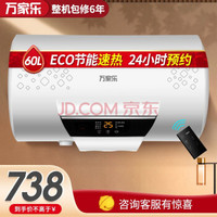 万家乐 H21C家用热水器H21A升级版远程遥控电热水器内置防电墙安全电热水器 D60-H21C(60升)