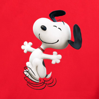 SNOOPY 史努比 男童休闲套头卫衣 红色 90cm