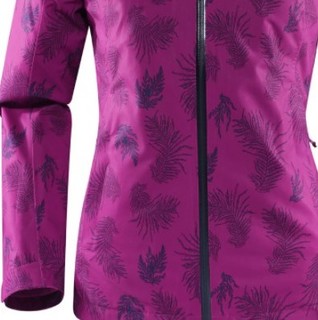 户外运动女款三合一保暖蓄温防风滑雪服 S 紫叶
