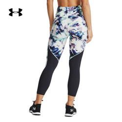 安德玛官方UA Fly Fast女子运动印花紧身中裤Under Armour1353511 蓝色403 L