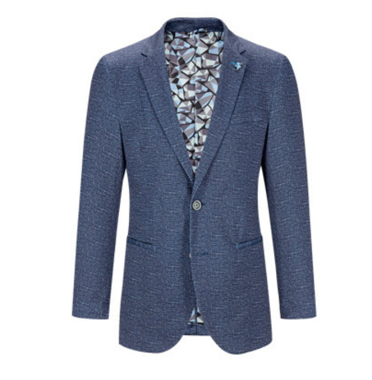 hla海澜之家时尚平驳领休闲西服单排扣西服男