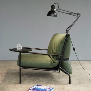 丹麦依诺维绅阳台休闲椅NOIR 北欧简约书房客厅单人椅 椅垫可当床