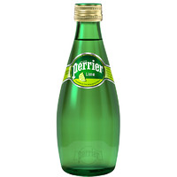 法国Perrier 巴黎水青柠味含气天然矿泉水  330ml*12瓶/箱