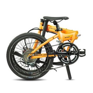 大行（DAHON）折叠自行车20英寸20速超轻铝合金碟刹成人男女式单车 KBA004 橙黄