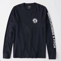 Abercrombie＆Fitch 302834-1 男装Logo款长袖T恤