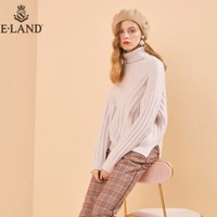 E·LAND 衣恋 EEKW98V21I 女士绞花针织毛衣