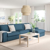 小编精选：IKEA 宜家 奇维四人沙发 带贵妃椅/西拉利德 深蓝色
