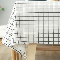 棉麻桌布布艺 日式简约北欧茶几餐桌布书桌ins学生台布桌垫长方形