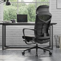 SIHOO 西昊 M81C 人体工学电脑椅（黑色 网布 带脚踏）