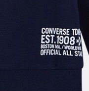 CONVERSE 匡威 男童拼接圆领套头卫衣 藏青色 120(6)cm