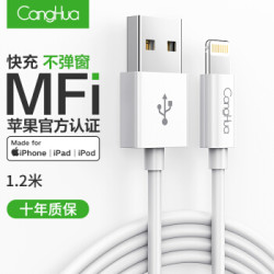 仓华 苹果官方MFI认证 1.2米 苹果数据线12/11Pro/Xs r01
