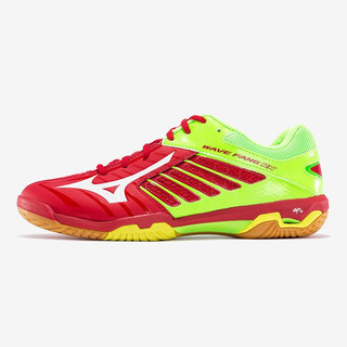 Mizuno 美津浓 Wave Fang RX2 中性羽毛球鞋 71GA170501 中国红/白/荧光绿 41