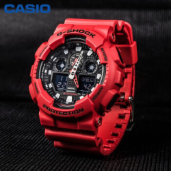 CASIO卡西欧 G-SHOCK系列 GA-100B-4ADR 运动双显防震电子表
