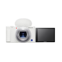 SONY 索尼 ZV-1 1英寸數碼相機 手柄電池套裝（9.4-25.7mm、F1.8）白色