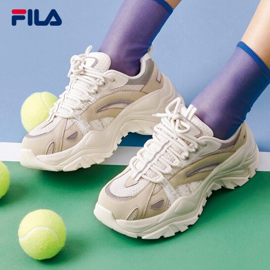 fila斐乐鱼刺系列f12w034120f女士复古老爹鞋