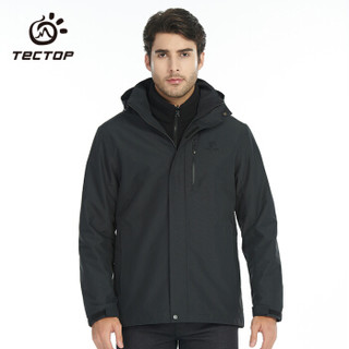 探拓（TECTOP） 冲锋衣三合一防风保暖男女款外套 内胆可拆卸