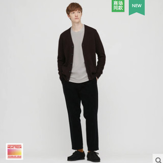 UNIQLO 优衣库 430382 男款HEATTECH摇粒绒圆领套头衫