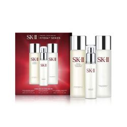 SK-II 护肤保湿修护三件套 神仙水乳液清莹露套装 神仙水230ml+ 美肤精致乳液 100g+ 嫩肤清莹露230ml