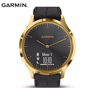 佳明（GARMIN）智能手表 vivomove HR 皇冠黑 光学心率智能通知健康指针隐藏式触摸屏 经典版标准号皮带