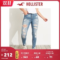 Hollister经典弹力高腰加倍紧身牛仔裤 女 301336-1 *3件