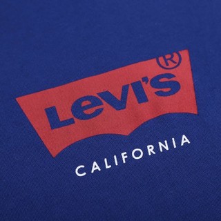 Levi's 李维斯 男士纯棉印花圆领长袖T恤22538-0044 蓝色S