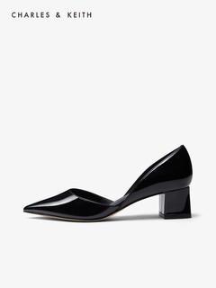 CHARLES & KEITH CK1-60920181 女士尖头粗跟单鞋