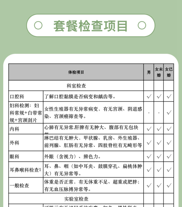 慈铭白领体检套餐  男士女士青年中年  全国可用