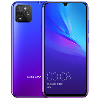 朵唯（DOOV）D19电霸 6GB+128GB 极光蓝 5000mAh大电池八核水滴全面屏4G全网通老人大屏学生双卡双待智能手机 *2件