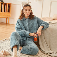 dingguagua 顶瓜瓜 DJJWD-AL02729-G 女士加绒加厚家居服套装