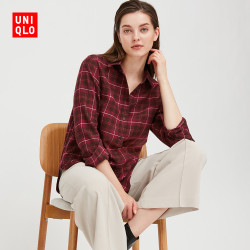 UNIQLO 优衣库 UQ432613000 女装法兰绒格子衬衫