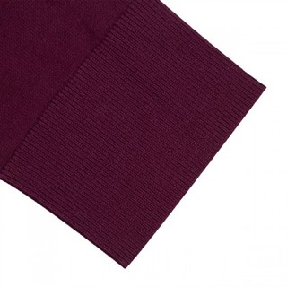 MK男装官方正品MK logo男士V领长袖套头针织衫 XS 紫红色